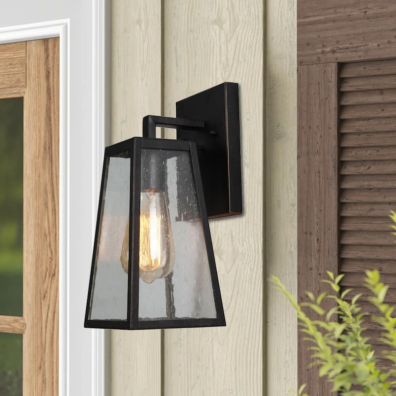 1 Light Outdoor Wall Mounted Lighting In Oil Rubbed Bronze - 6.25L x 5W x 11.75H in. - 6.25L x 5W x 11.75H in.