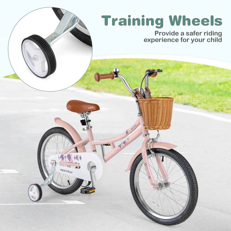 Costway 12"/14"/16"/18" Kids Bike with Height Adjustable Handlebar - See Details