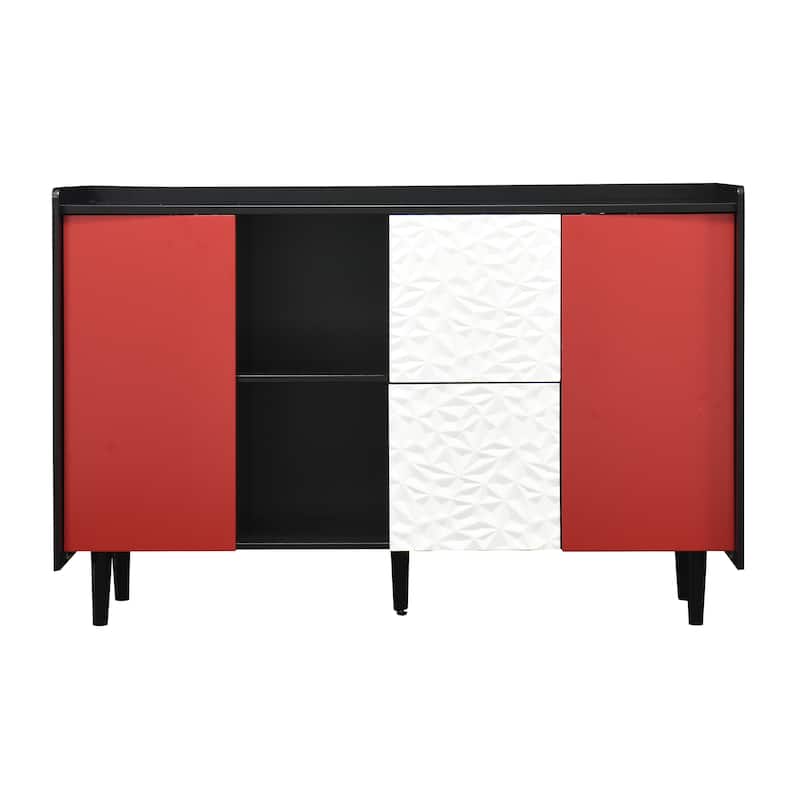 Sideboard Buffet Cabinet - Red