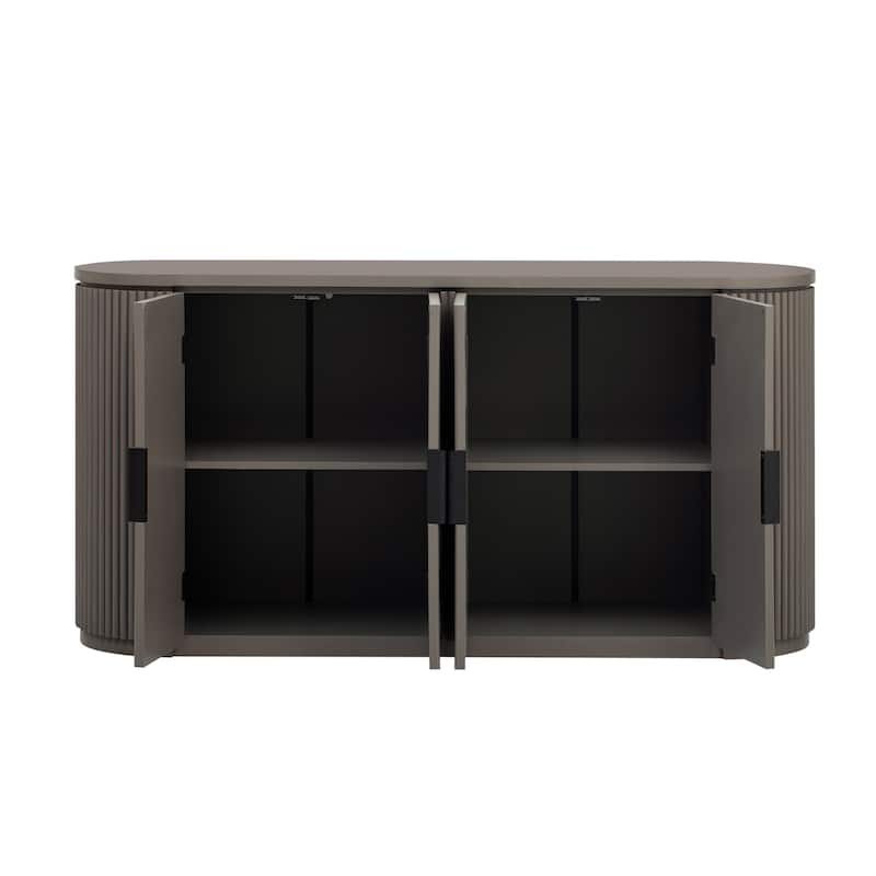 Vertical Striped Door Storage Cabinet