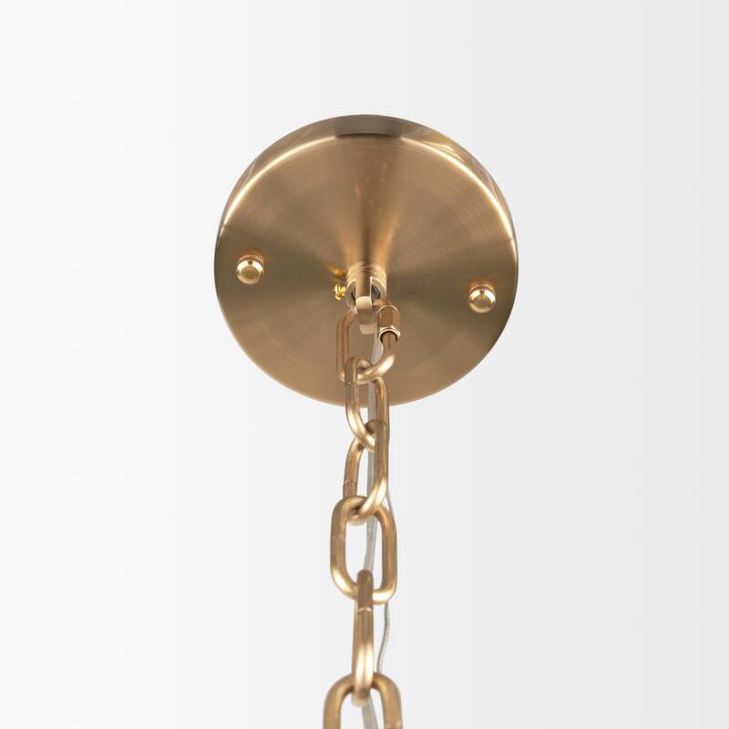 Colleen Antiqued Gold Metal 4-Light Chandelier - 23.6L x 23.6W x 29.9H