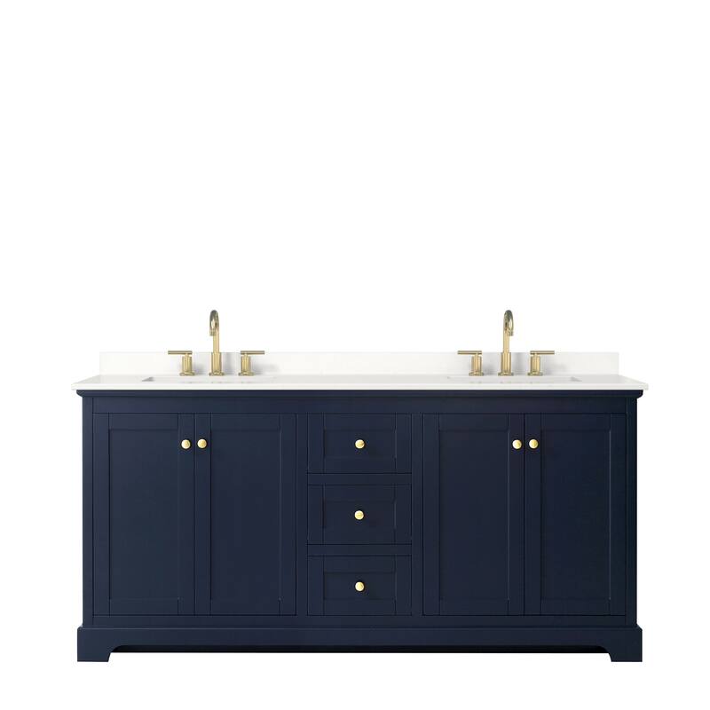 Avery 72-inch Double Vanity, Quartz Top