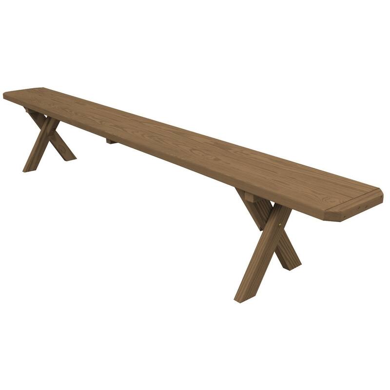 Pressure Treated Pine 8' Crossleg Bench