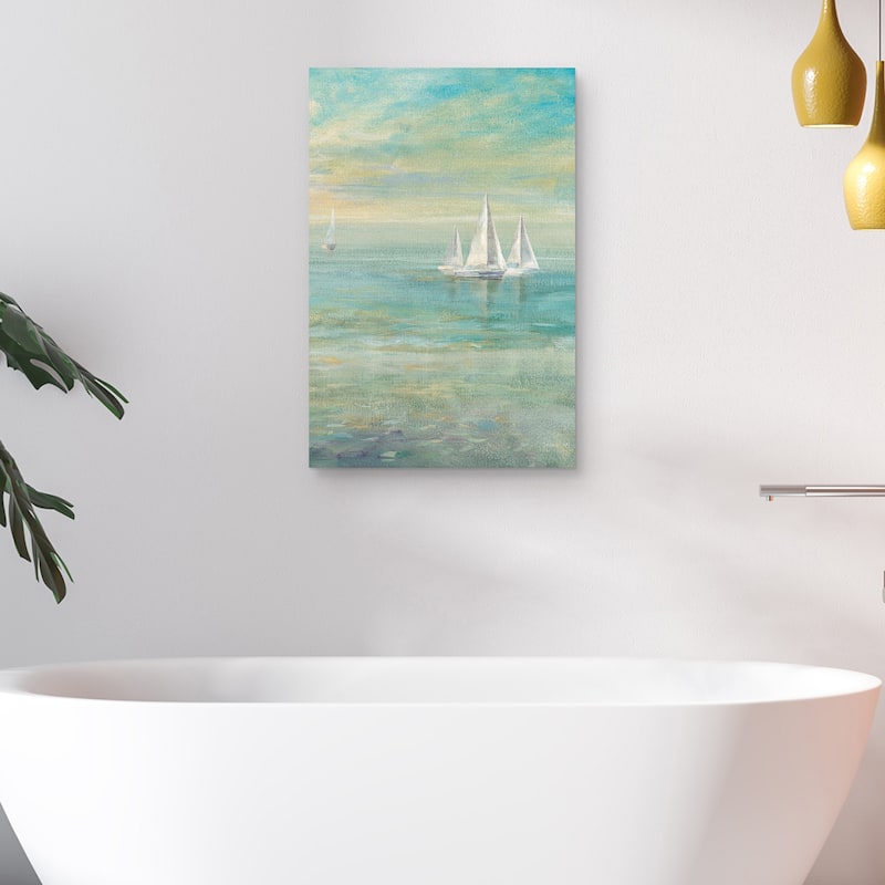 Sunrise Sailboats II by Danhui Nai Canvas Art Print