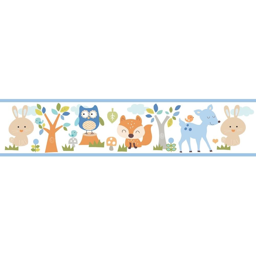 Shop Brewster Has01151b Leo Blue Country Club Border Wallpaper