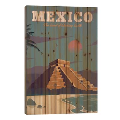 Mexico Print On Wood by IdeaStorm Studios - Multi-Color