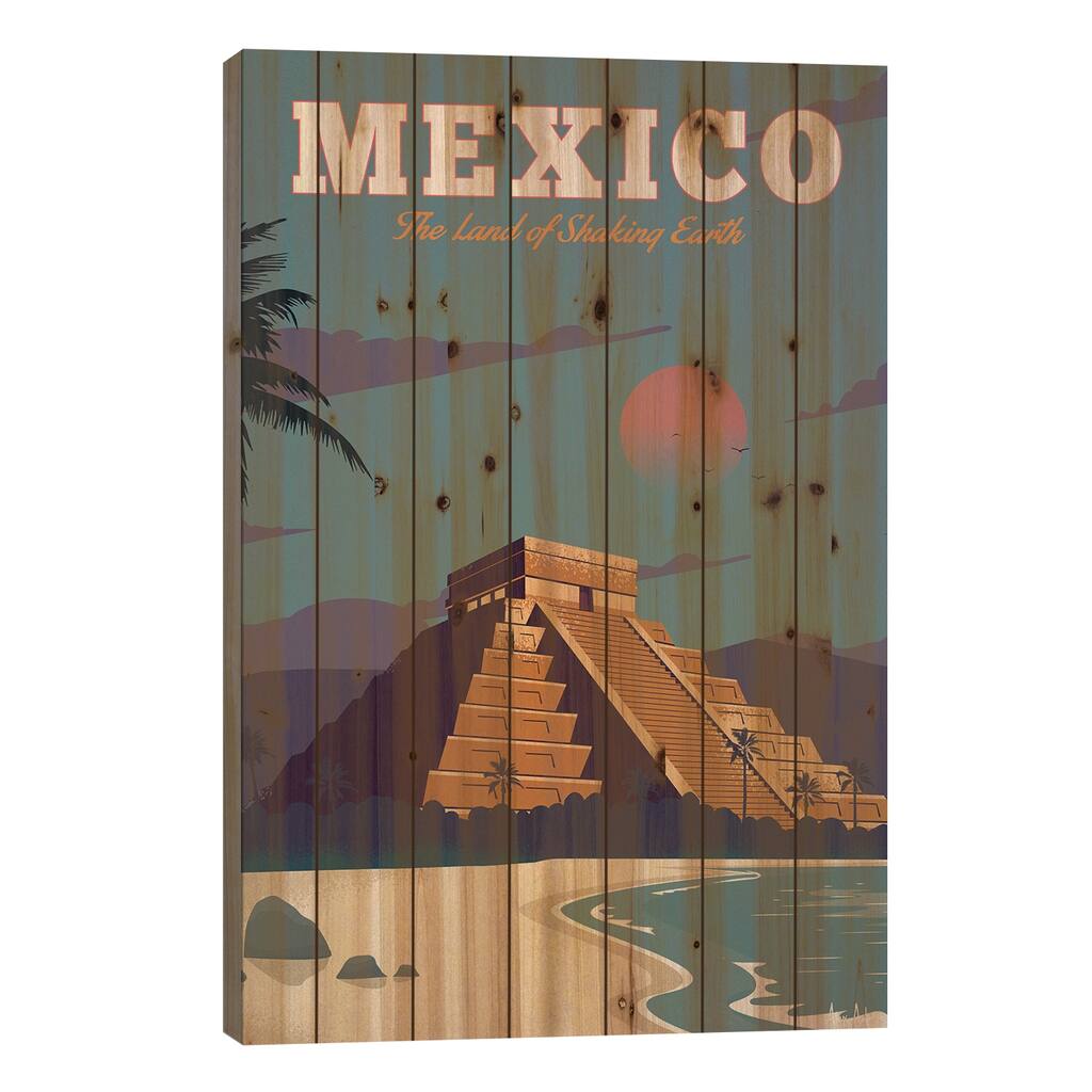 Mexico Print On Wood by IdeaStorm Studios - Multi-Color