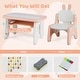 preview thumbnail 9 of 10, Costway Kids Drawing Table & Chair Set Graffiti Toddlers Art Activity - See Details