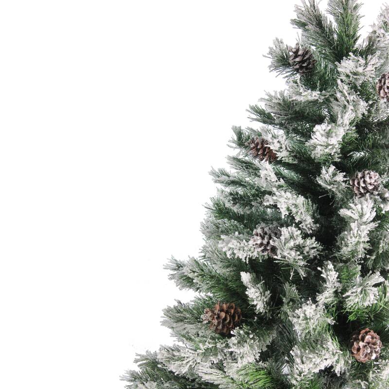 Medium Flocked Angel Pine Artificial Christmas Tree - 7' - Unlit - 7 Foot