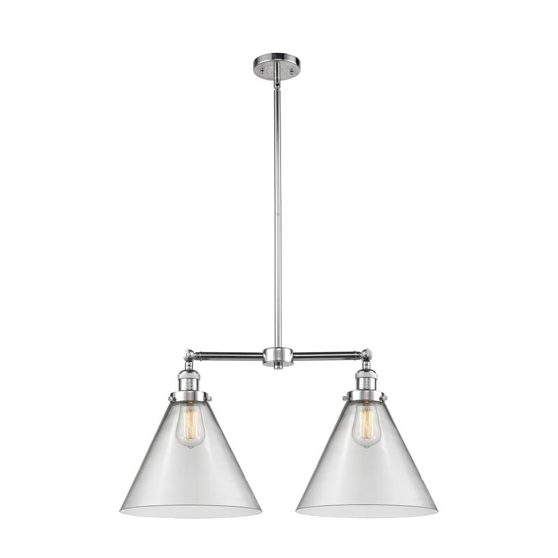 Innovations Lighting X-Large Cone 2 Light 21" Wide Linear Chandelier