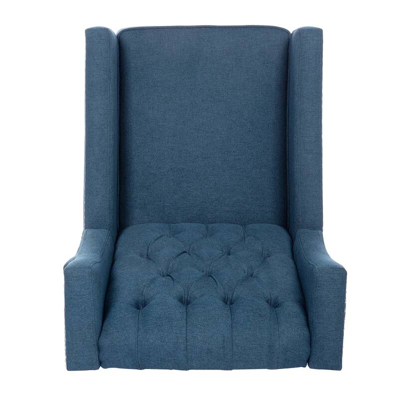 27.16" Wide Manual Wing Recliner Chair with Silver Bubble Nails
