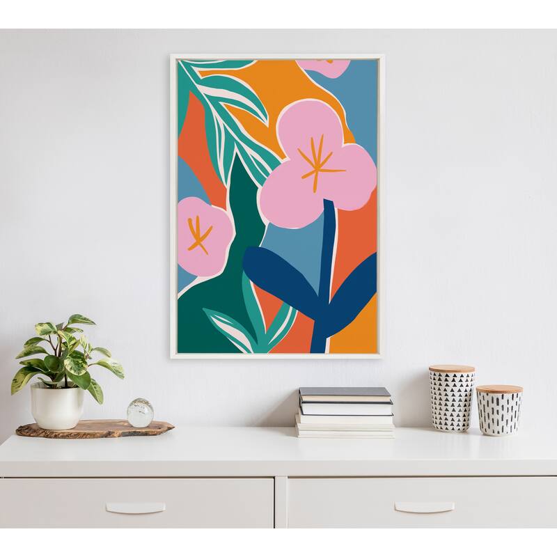 Kate and Laurel Sylvie Oaxaca Garden Framed Canvas by Kate Aurelia Holloway