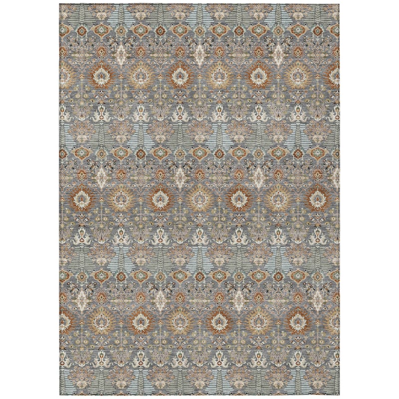Machine Washable Indoor/ Outdoor Traditional Xander Chantille Rug