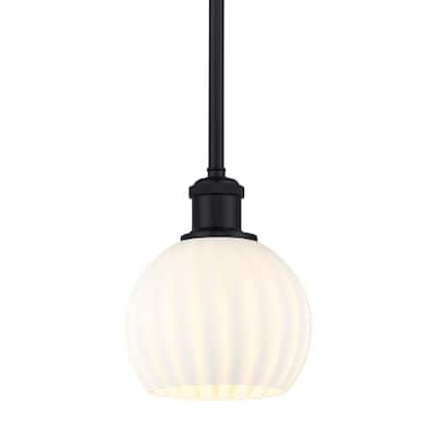 Innovations Lighting 516-1S-8-6 White Venetian Pendant White Venetian