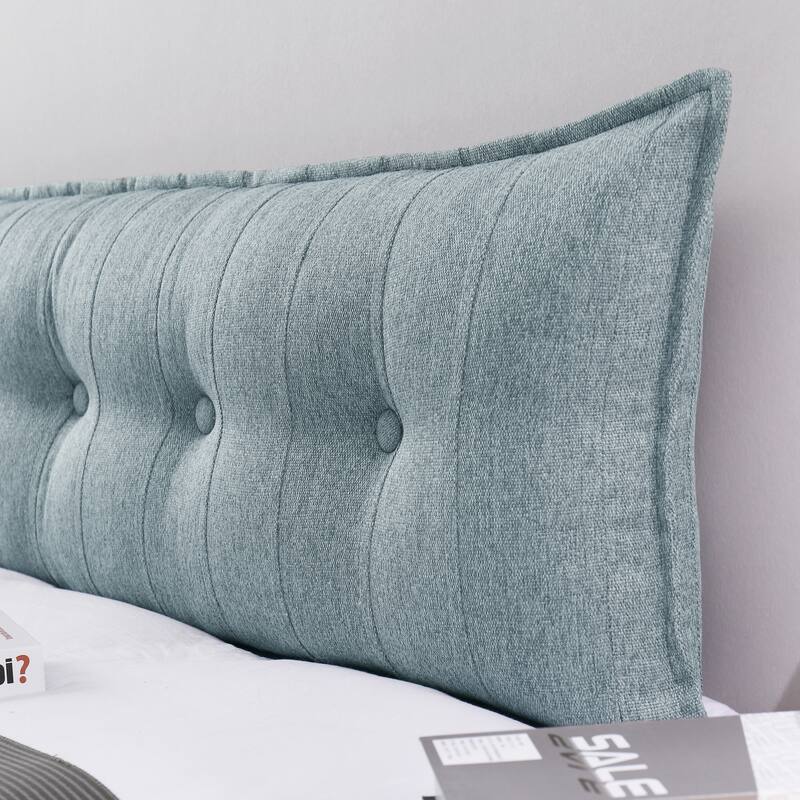 WOWMAX Button Tufted Body Pillow Bed Rest Decrative Reading Pillow Lumbar Pillow