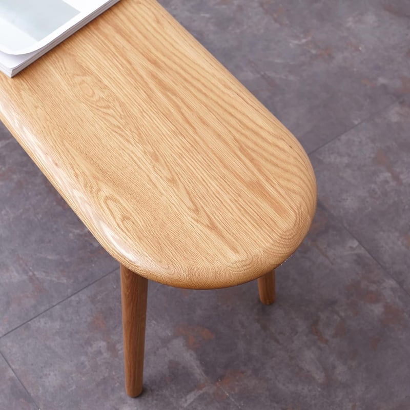 Skinny Bench,Wooden Dining Bench Seat Indoor 39.37",Entryway Bench for Living Room Bedroom,Natural Oak Wood Dining Bench