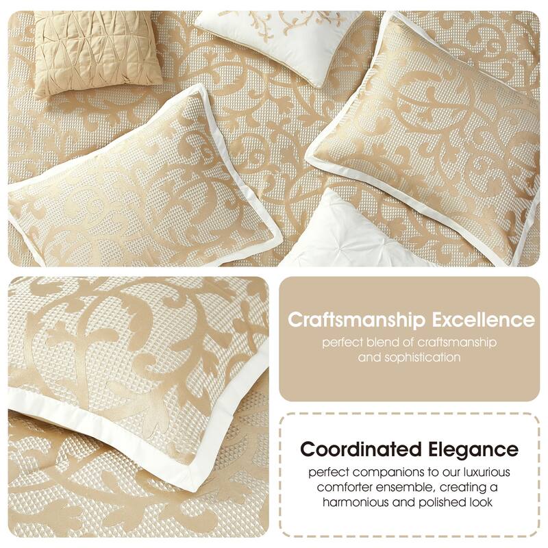 Nanshing Neva 14 Piece Paisley Jacquard Comforter Set