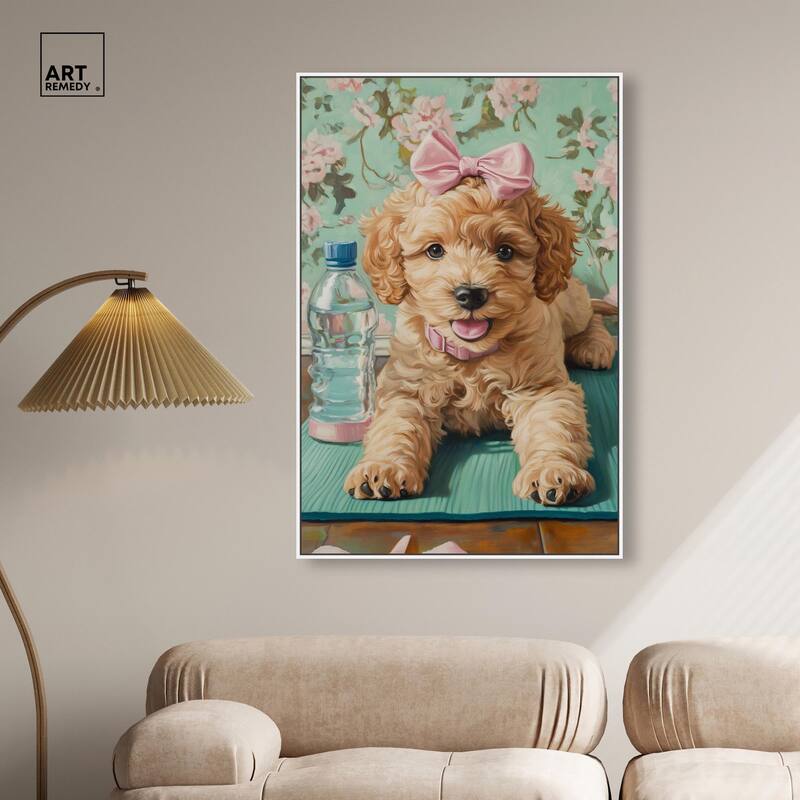 Goldendoodle Dainty Yoga Canvas by Art Remedy