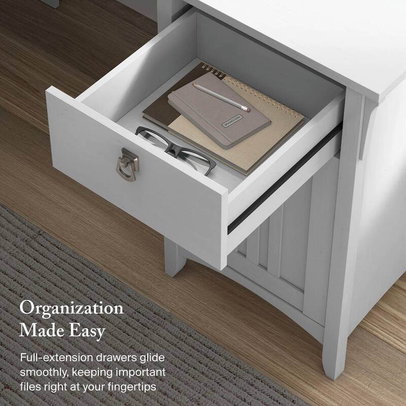 Bush Furniture Salinas 60W L Shaped Desk with Drawers and Storage