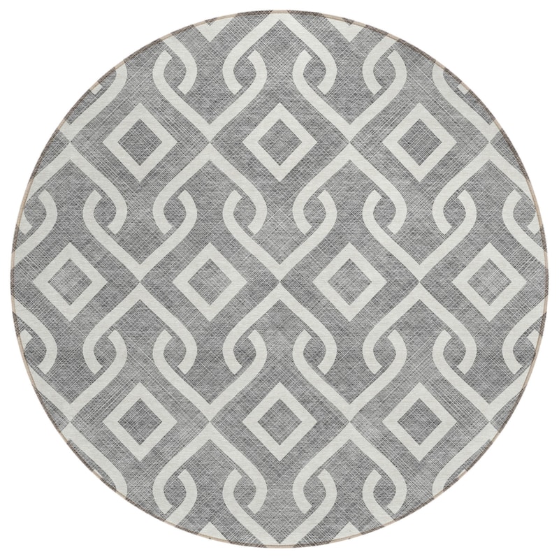 HomeRoots Geometric Transitional Rectangle Outdoor Rug