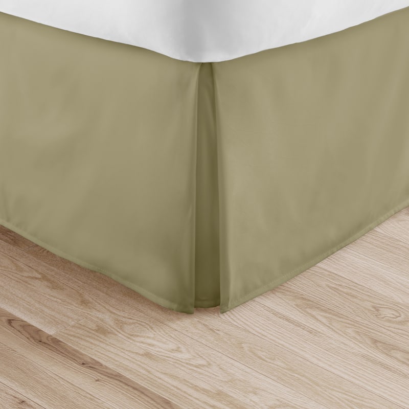 Becky Cameron Pleated 14-inch Drop Bed Skirt - King - Sage