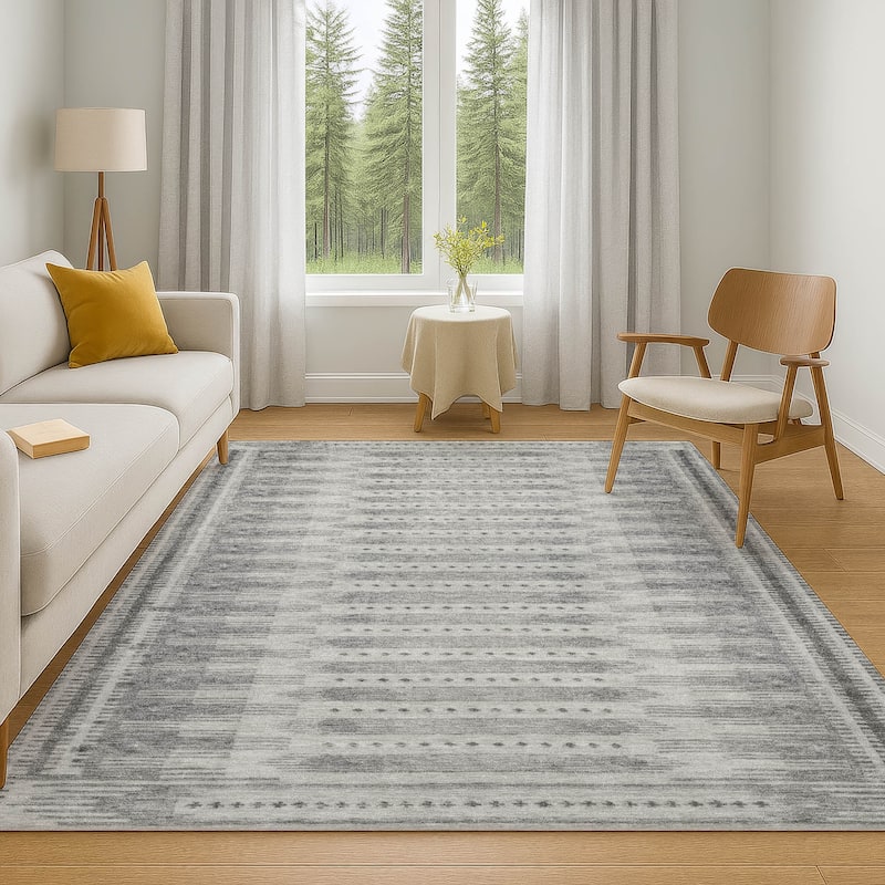 Premium Washable Super Soft Striped Ombre Mayfield Rug