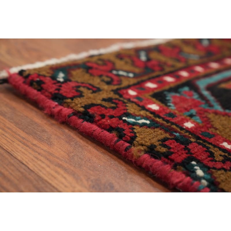 Hand Knotted Oriental 100% Wool Carpet Traditional Floral Red Heriz Area Rug - 12' 11'' X 9' 6''