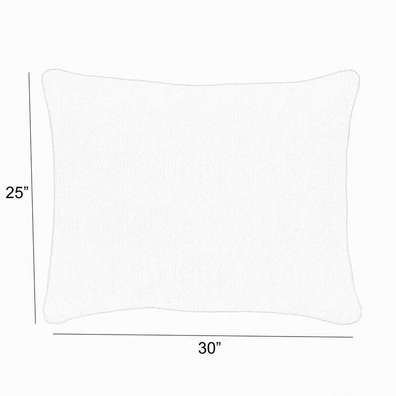 Sunbrella Granite Grey Indoor/ Outdoor Back Pillow