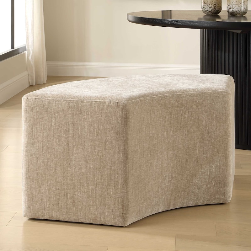 Uttermost Khai Rounded Plush Dining Bench - 44.5" W x 20" H x 19" D