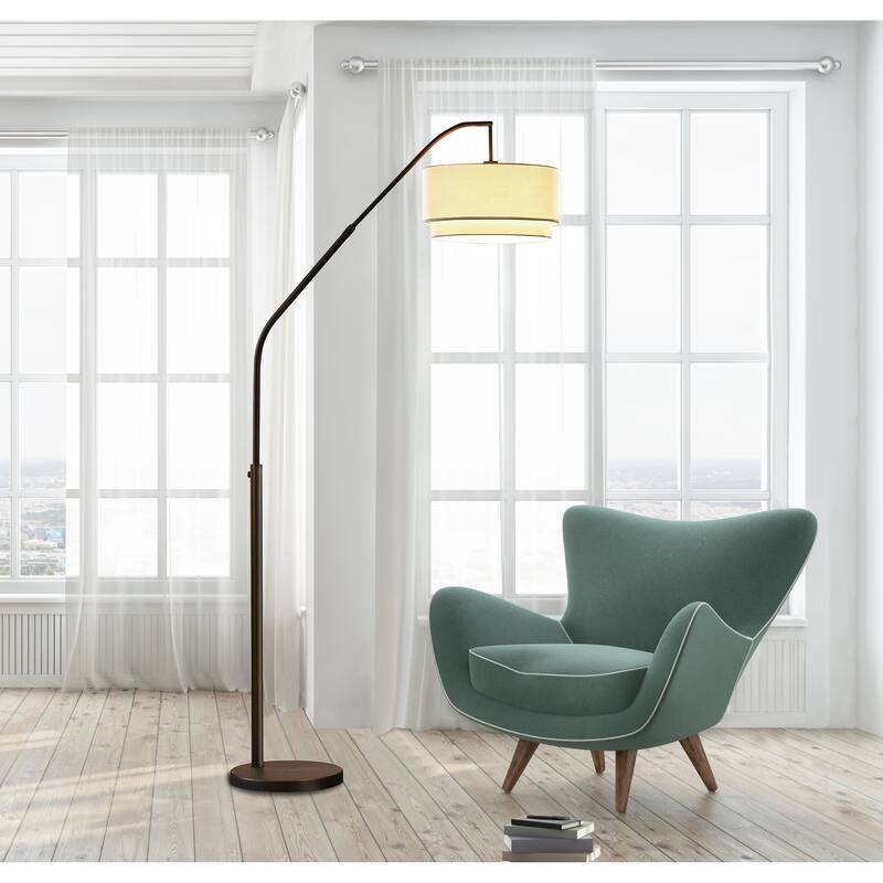 ArtivaUSA Ariana Ii Extendable LED Arched Floor Lamp Oil Rubbed Bronze - 80