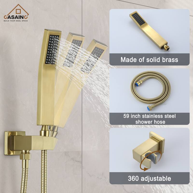 CASAINC 2-Function 12-In Wall Mounted Shower System
