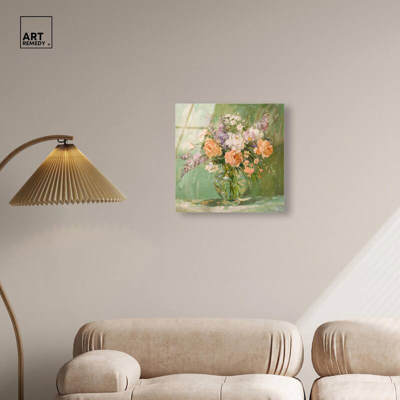 Vase and Greenery Acrylic by Art Remedy, Ready to Hang