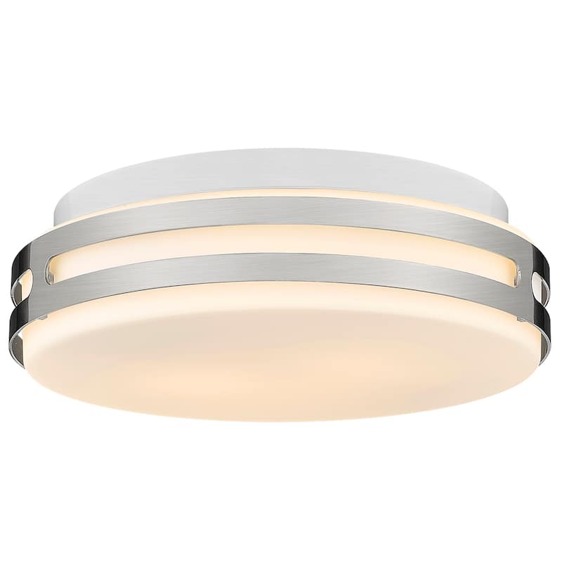 Flush Mount Ceiling Light with Frosted Glass Shade - N/A