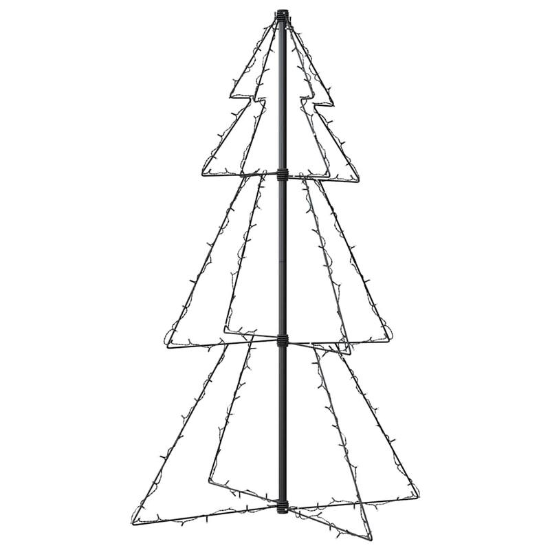vidaXL Christmas Cone Tree Artificial Xmas Tree with LEDs Christmas Lighting