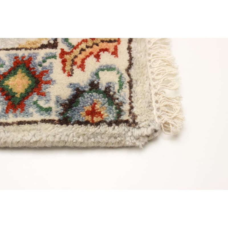 ECARPETGALLERY Hand-knotted Serapi Heritage Light Grey Wool Rug - 2'5 x 10'1
