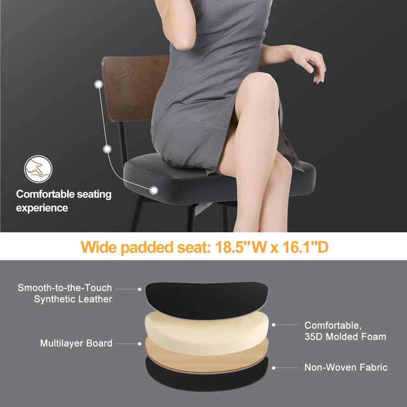 26"/ 29" Faux Leather Swivel Counter/ Bar Stools Set of 2/3