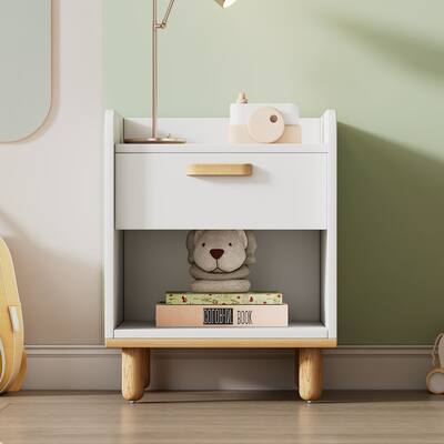 Modern Simple Style White Modern Kids Nightstand