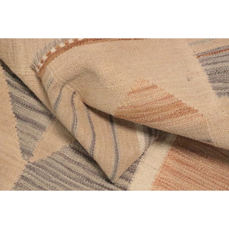 Hand Woven Oriental 100% Wool Carpet Southwestern Tribal Multi-Colored Kilim Area Rug - 6' 2'' X 4' 0''