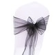 preview thumbnail 3 of 10, 40Pcs Exquisite Workmanship Chair Bow Sash Wear-Resistant Polyester Bow Knot Organza Chair Sashes Wedding Decoration Black