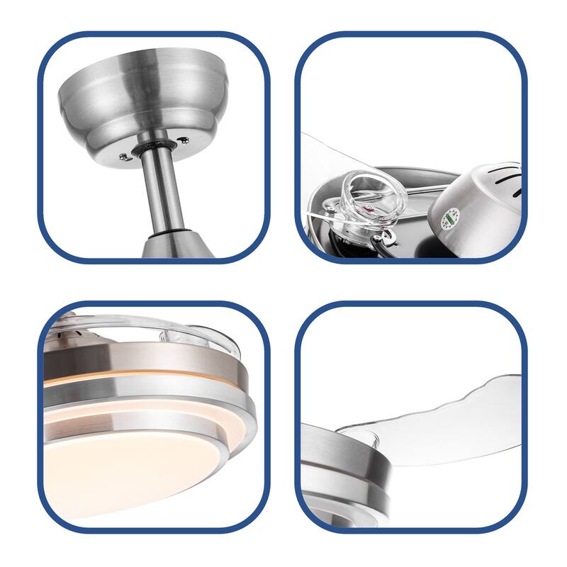 42 in. Retractable Ceiling Fan with Remote Control