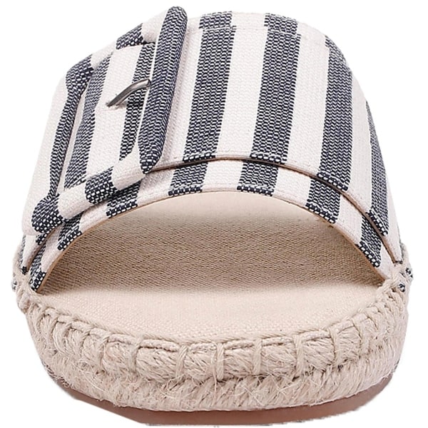 navy and cream sandals