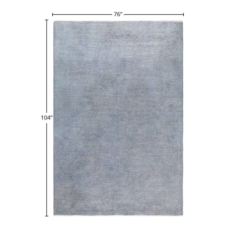 Contemporary Overdyed Wool Hand Knotted Area Rug - 6' 4" x 8' 8"