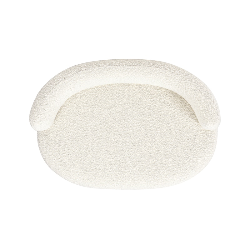 Shep 36" Curved Boucle Upholstered Dog Sofa Bed