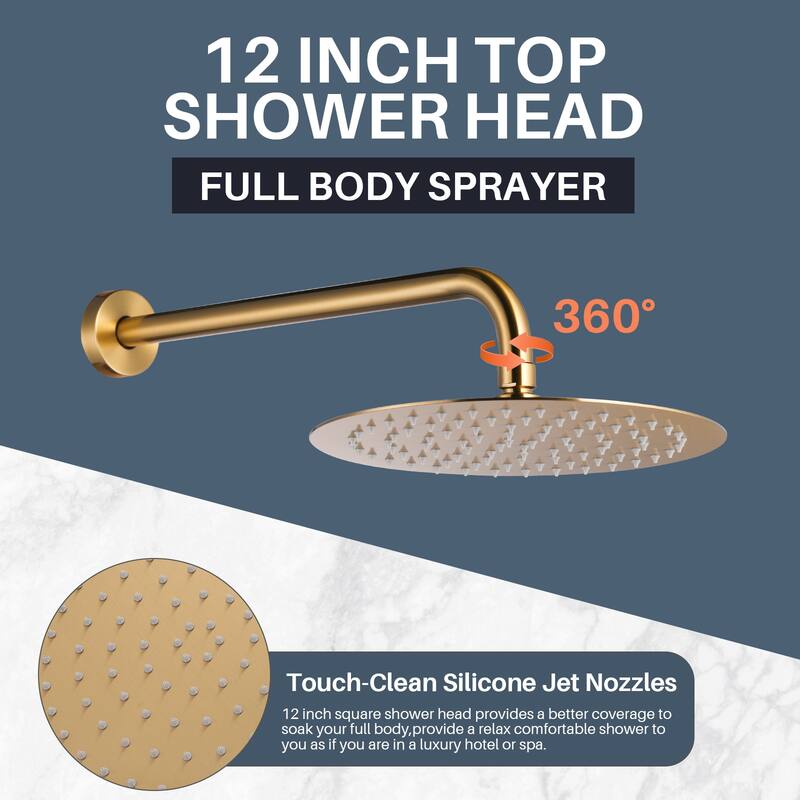 WOWOW Wall Mount 9-Spray Shower Faucet with Handshower