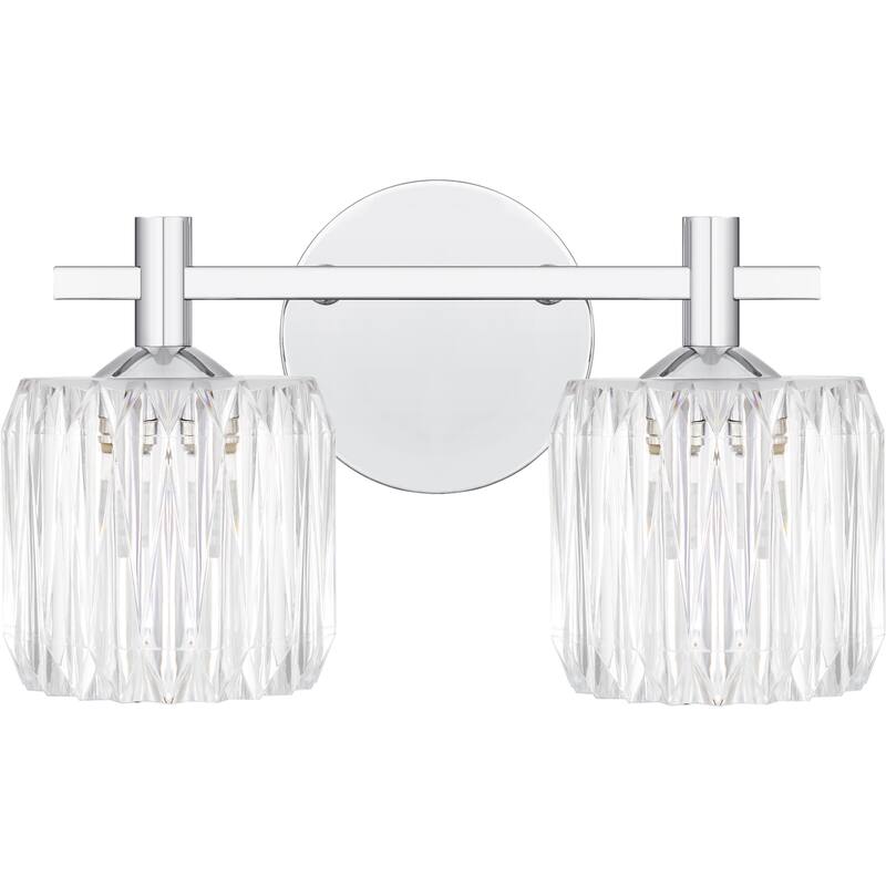 Spade 2-Light Polished Chrome Bath Light