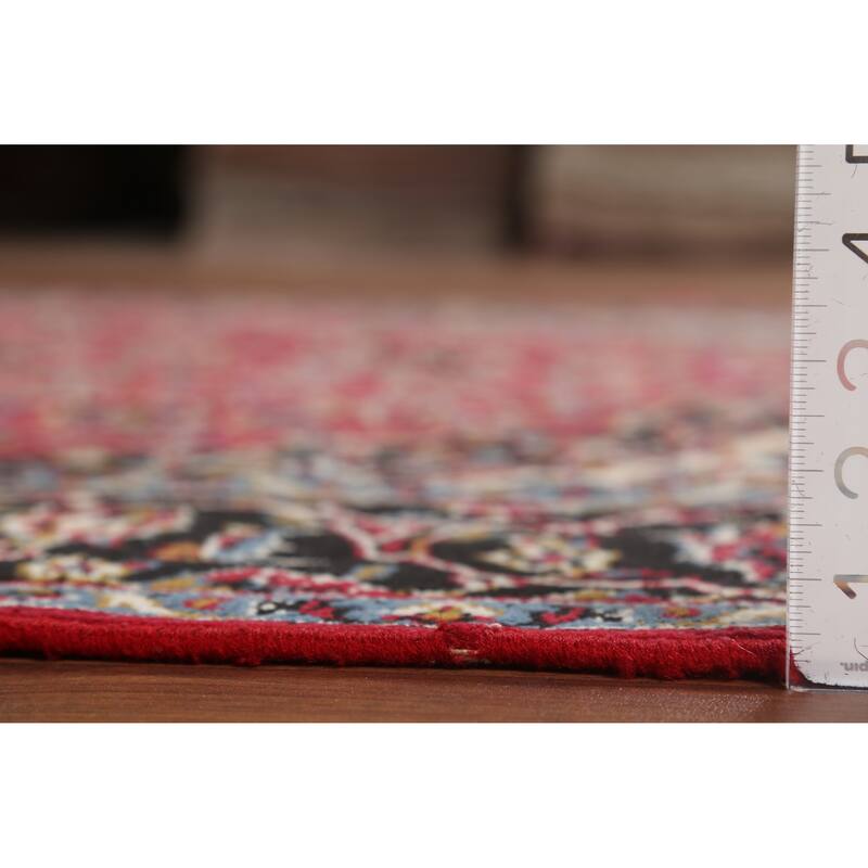 Traditional Floral Mashad Turkish Area Rug Red Machine Made Carpet - 6'5" x 9'9"