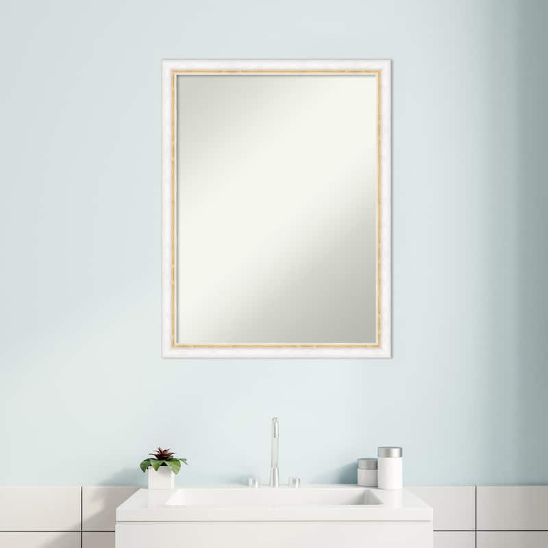 Morgan Non-Beveled Wood Framed Bathroom Vanity Wall Mirror