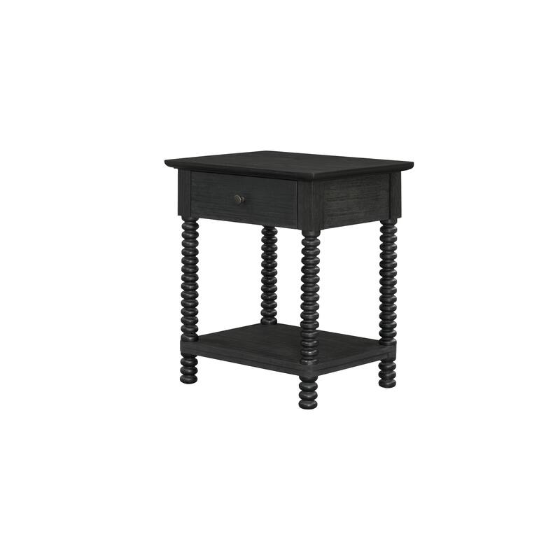 NPD Furniture Azella 1 Drawer Nightstand - Alto Black