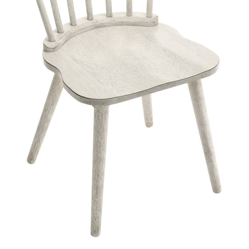 Farmhouse Dining Chair Side Chair Meeting Room Chair Set of 2 White Office Chair Coffee Chair with Wood Legs