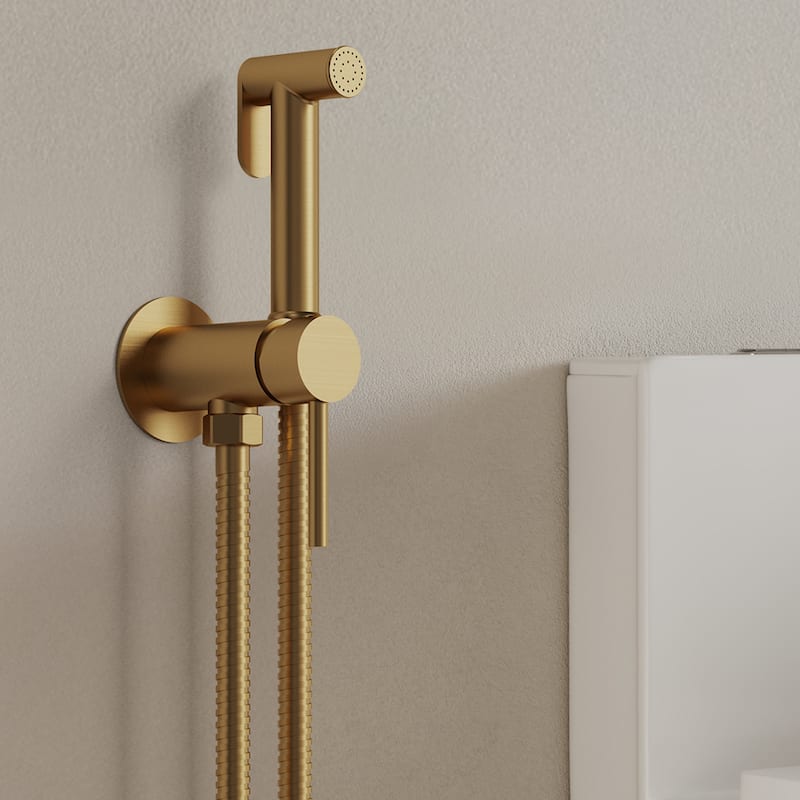 Handheld Bidet Sprayer With Temperature Control, Multi-Function Toilet Bidet Sprayer - N/A - Brushed Gold